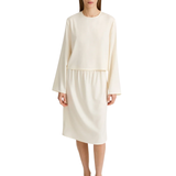 Mirai Ivory Satin Blouse