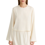 Mirai Ivory Satin Blouse