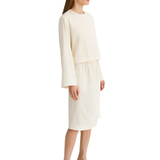 Mirai Ivory Satin Blouse