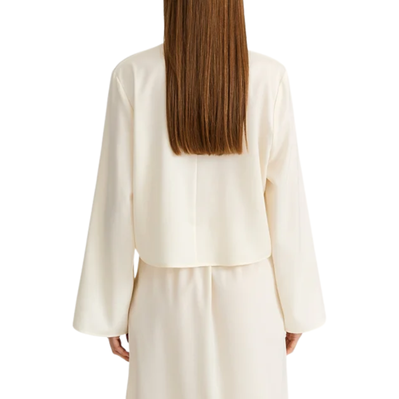 Mirai Ivory Satin Blouse