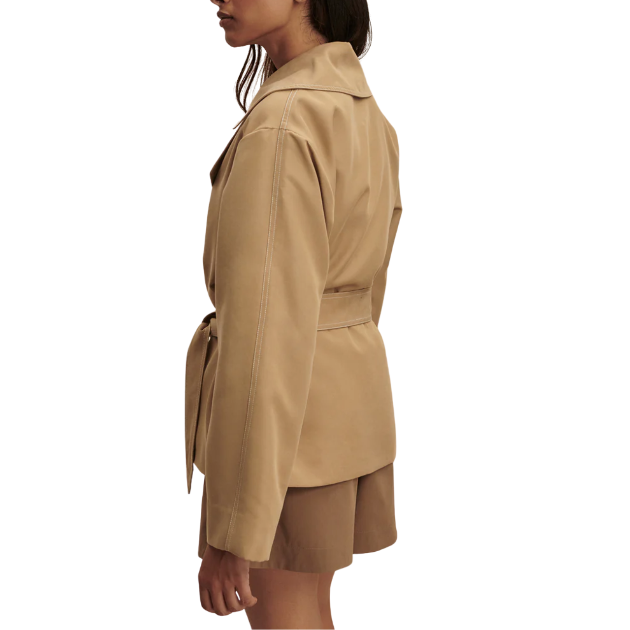 Maddox Short Trench Tan