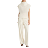 Maggie Ivory Satin Trousers