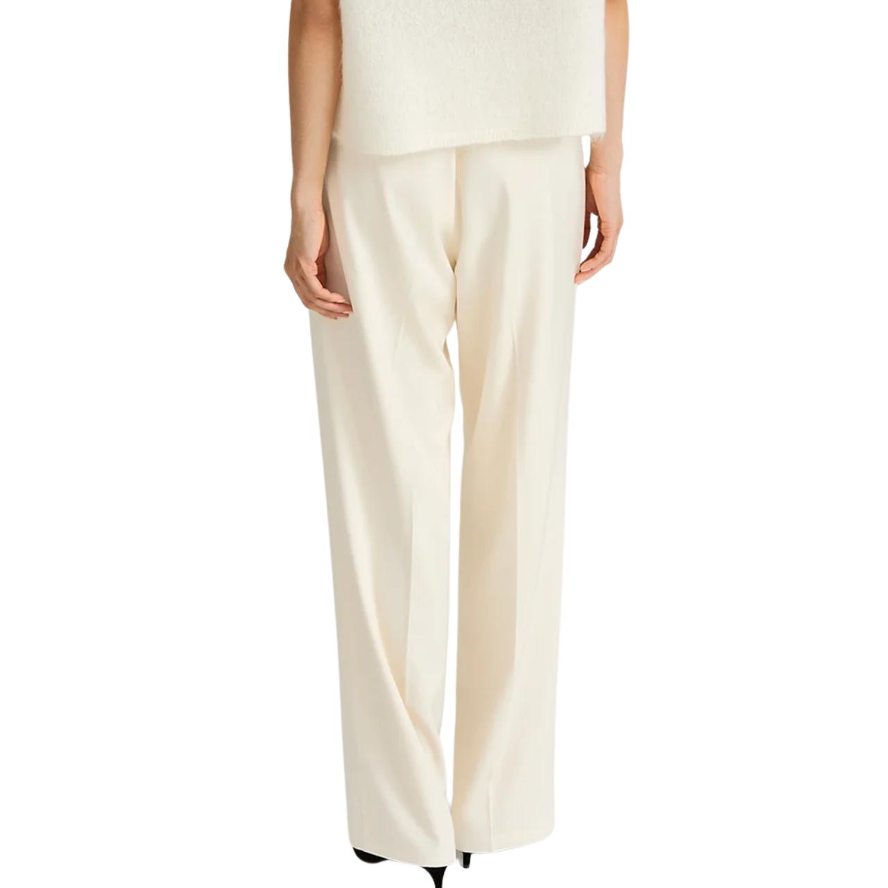 Maggie Ivory Satin Trousers