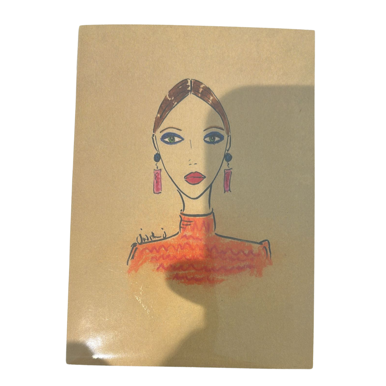 Orange Dress Card