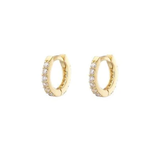 Pave Mini Huggie Gold