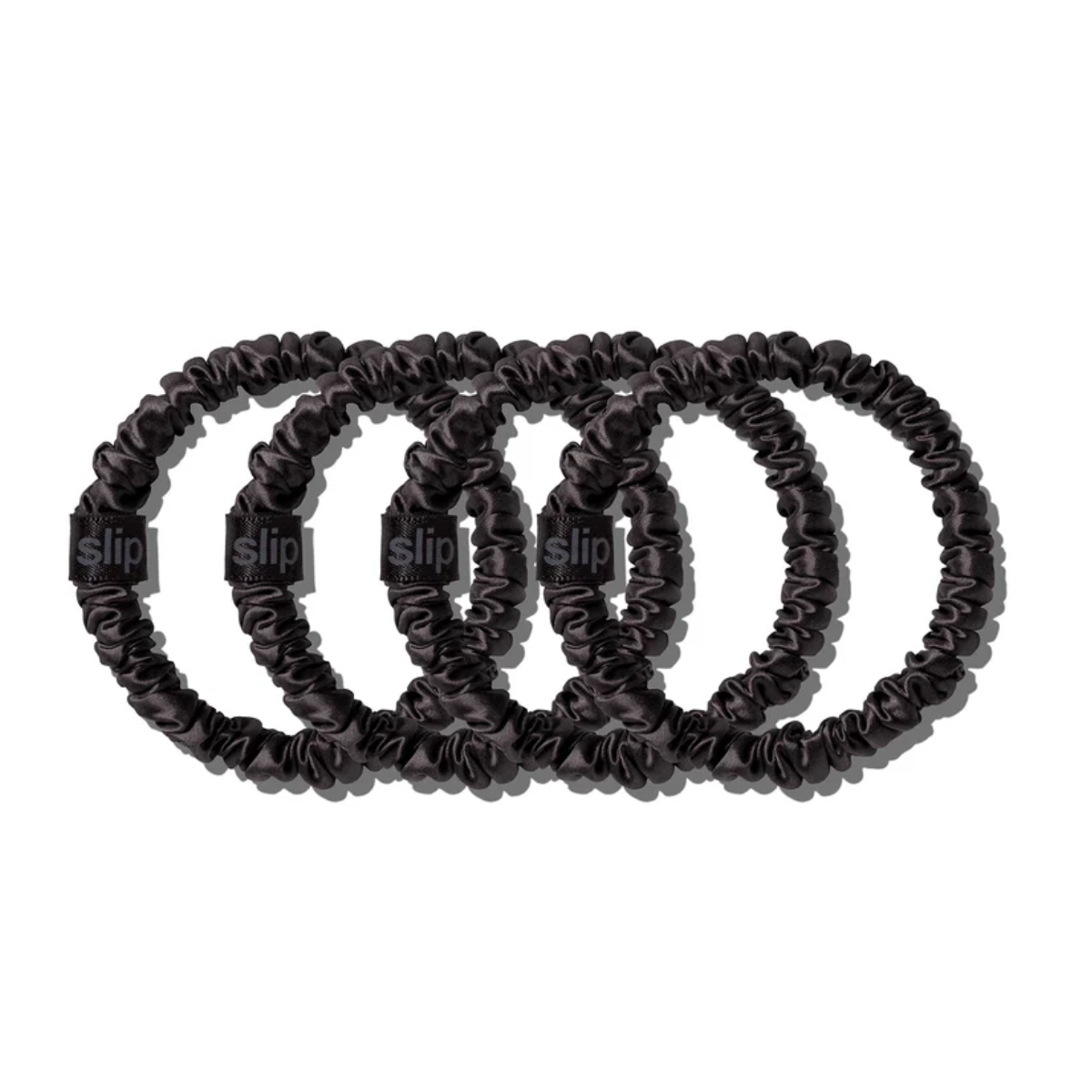 Skinny Scrunchie Set Of 4 Black