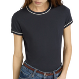Ringer Baby Tee Navy