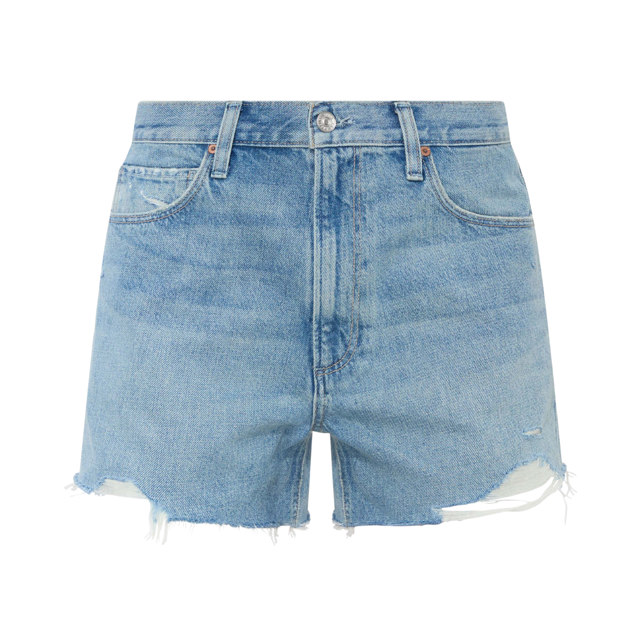 Archie Shorts W/ Heavy Frayed Hem Biarritz