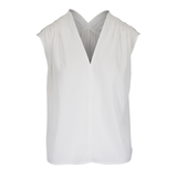 Gathered Cap SLV Blouse Off White