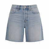 Montana Raw Hem Denim Shorts Cowgirl Blues