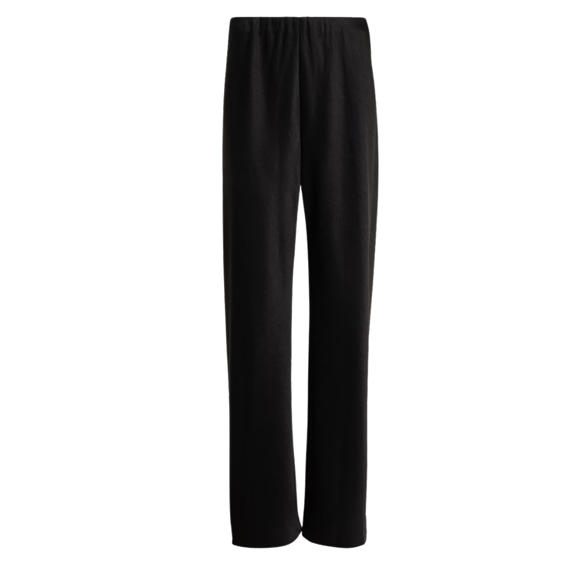 High Waist Satin Bias Pant Black
