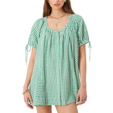 Farley Gingham Tunic Green