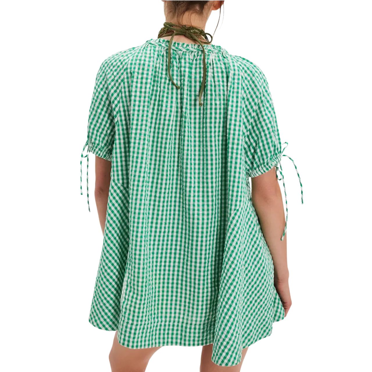 Farley Gingham Tunic Green