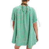 Farley Gingham Tunic Green