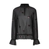 Luma Sequin Blouse Black