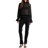 Luma Sequin Blouse Black