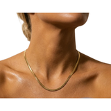 Silique Herringbone Chain Gold