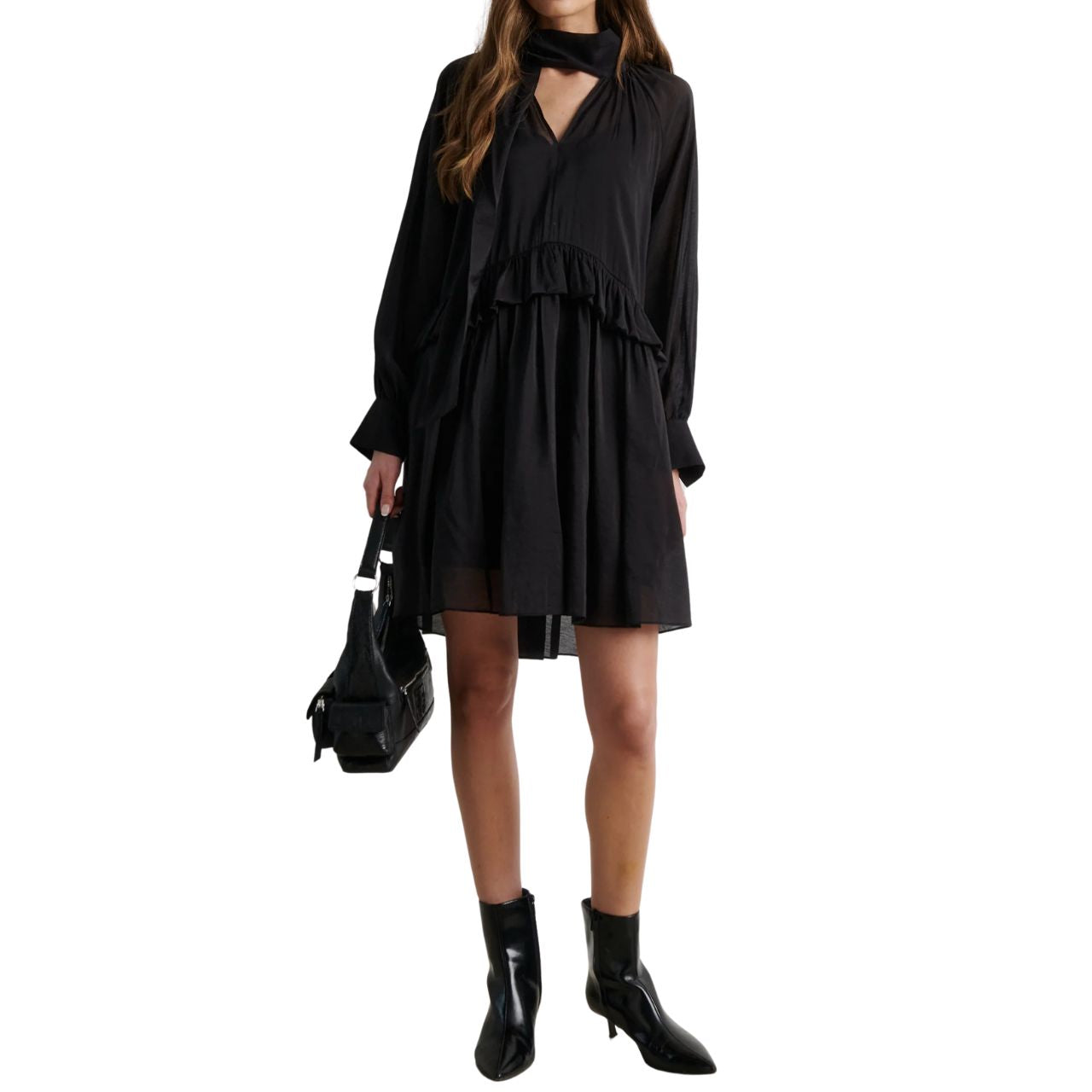 Tundra Frill Dress Black