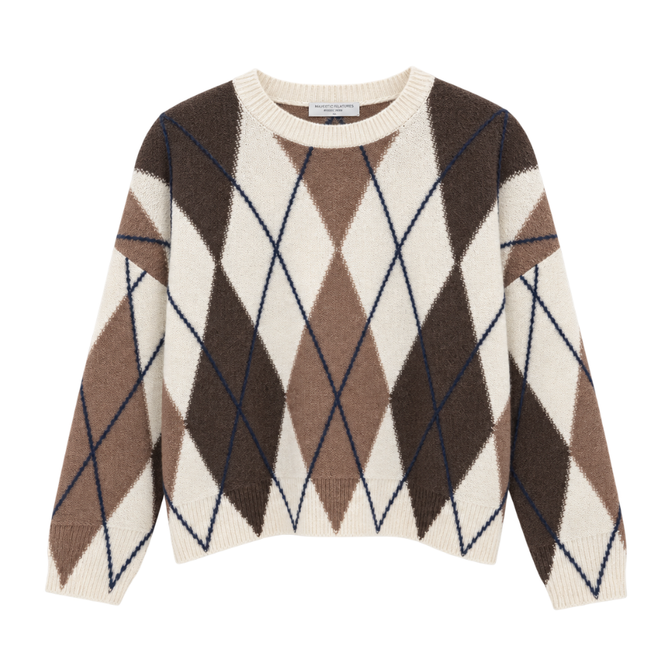Round Neck Jumper Diamond Cream