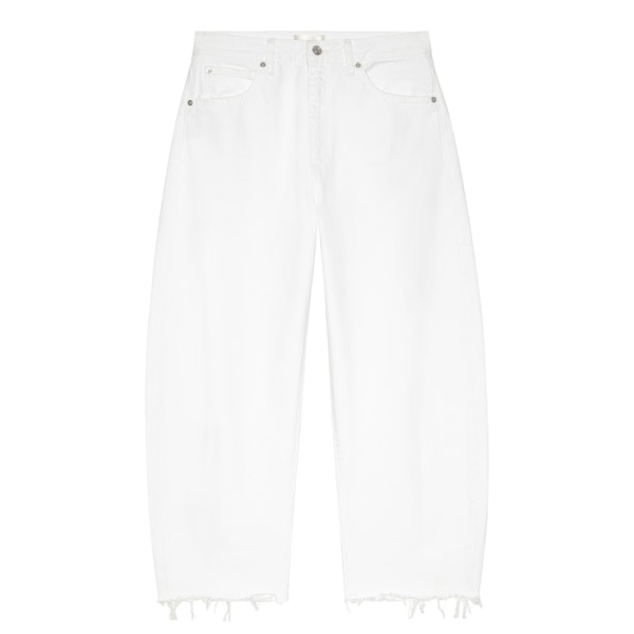The Bubble Crop Jeans Frey White