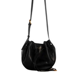 River Crossbody Bag Black Leather