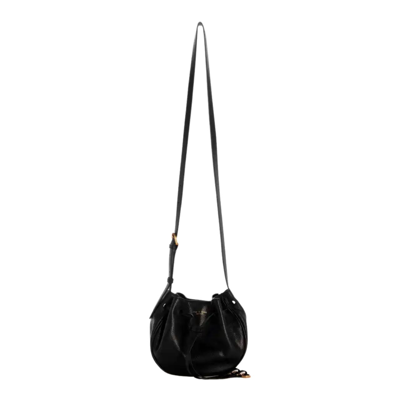 River Crossbody Bag Black Leather