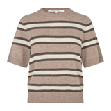 Vilna Knit SS O Neck Light Beige