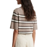 Vilna Knit SS O Neck Light Beige