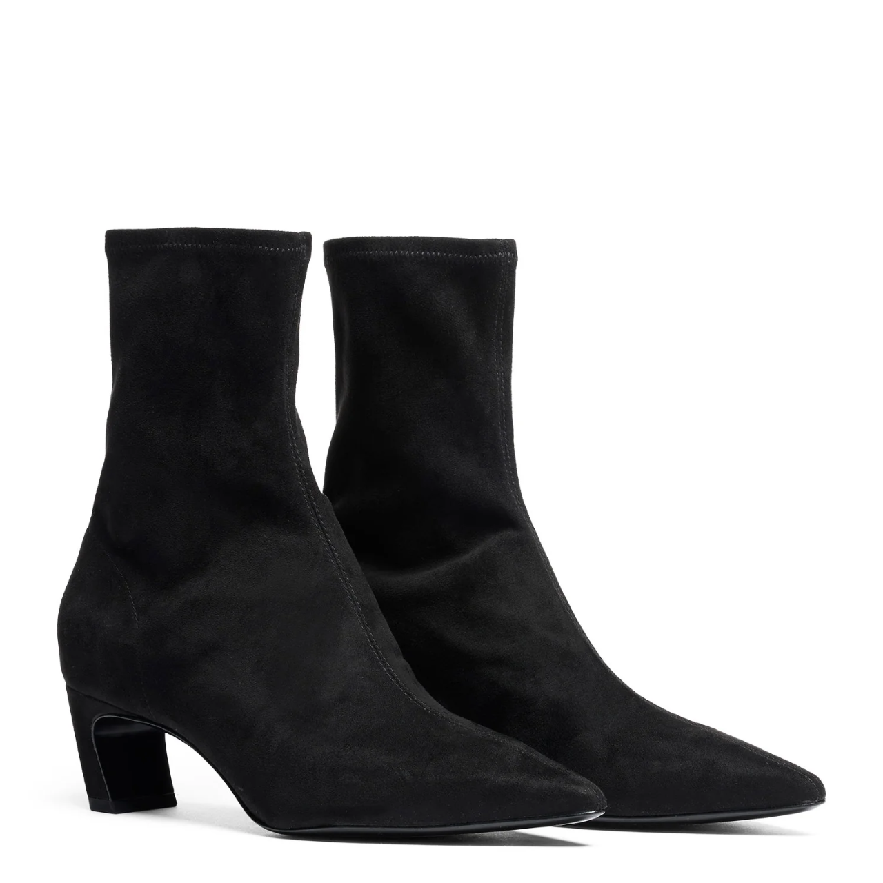 Viva Black Suede Heeled Boots