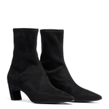 Viva Black Suede Heeled Boots