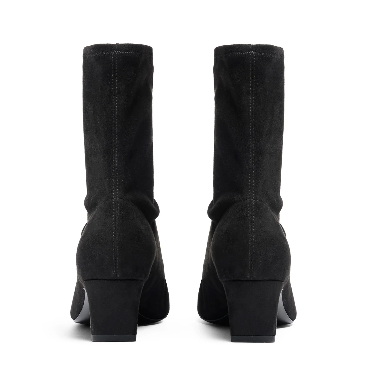Viva Black Suede Heeled Boots