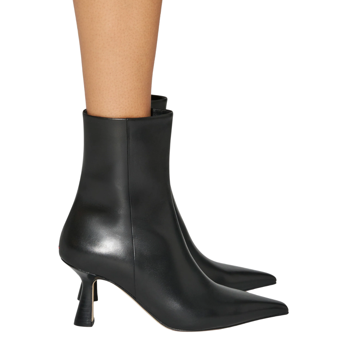 Vivi Black Leather Ankle Boots