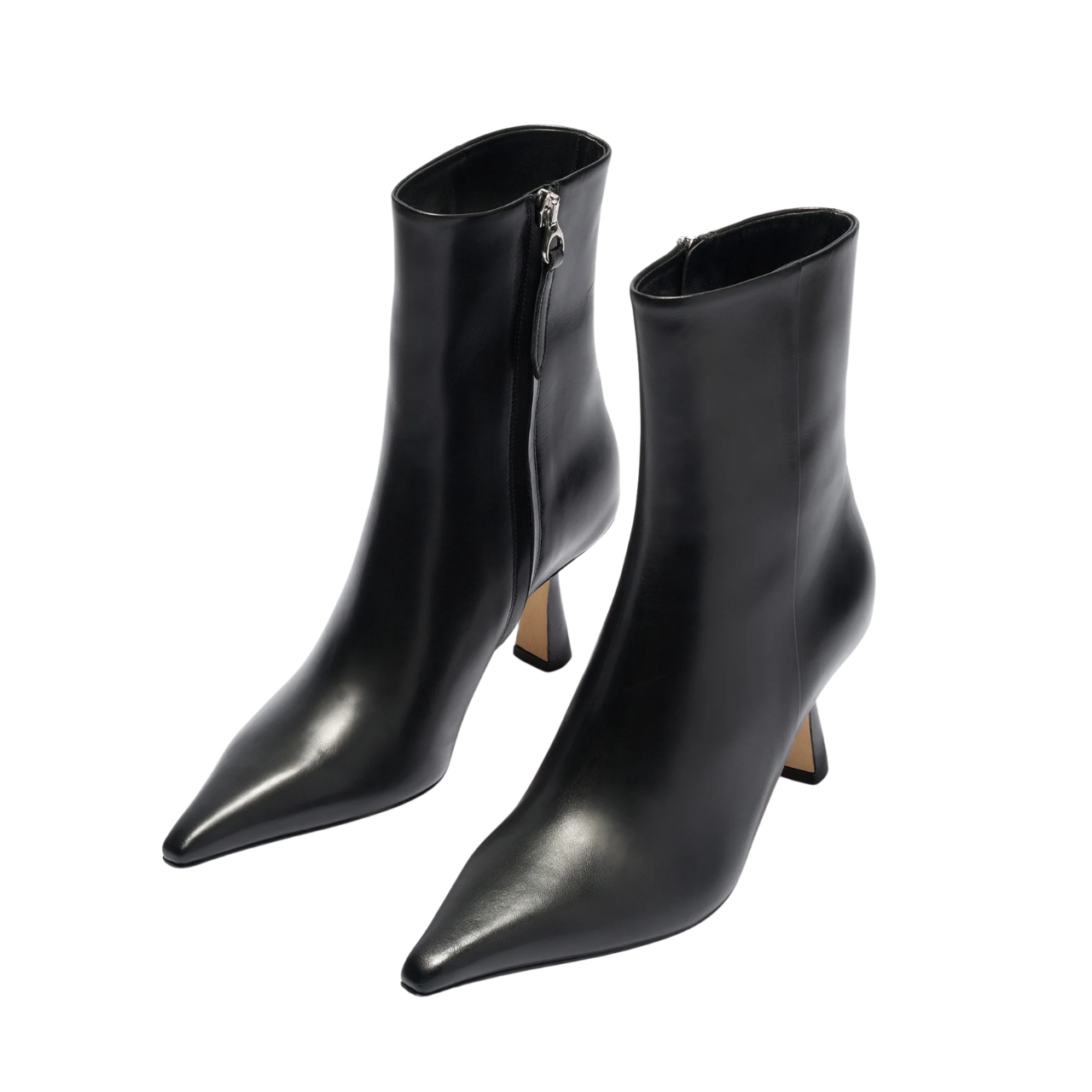 Vivi Black Leather Ankle Boots