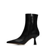 Vivi Black Leather Ankle Boots