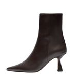 Vivi Moka Leather Ankle Boots