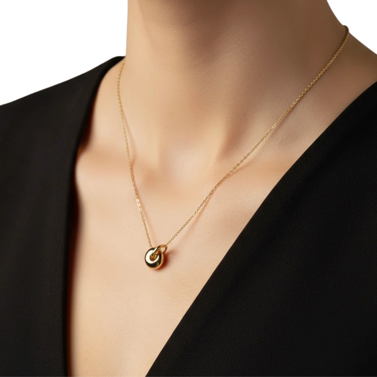 Donut Necklace Gold