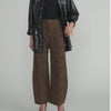 The Bow Crop Flocked Sandcat Jeans
