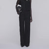 Yukio Black Gabardine Stretch Trousers